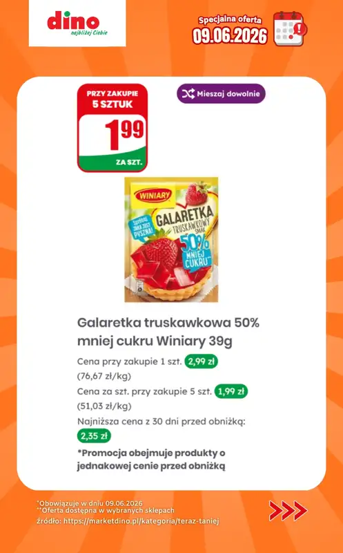 Dino - gazetka promocyjna Specjalna oferta na 09.06.2026 - promocje spoza gazetki od wtorku 09.06 do wtorku 09.06 - strona 5