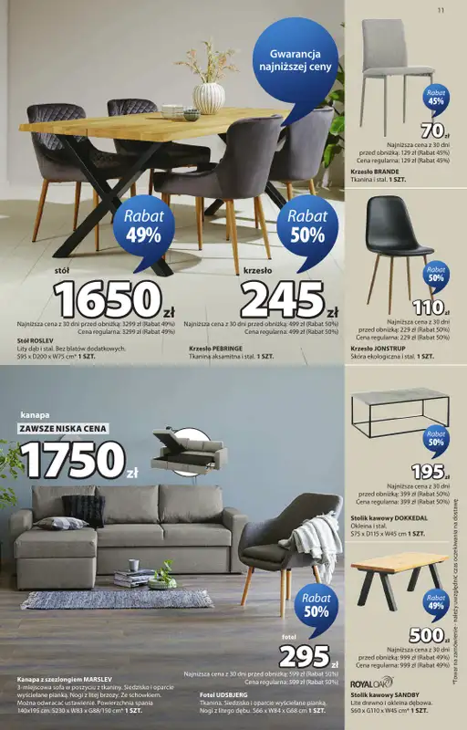 Jysk - gazetka promocyjna Wyprzedaż. Rabat do 70% od środy 10.06 do niedzieli 28.06 - strona 11