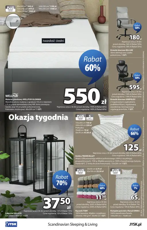 Jysk - gazetka promocyjna Wyprzedaż. Rabat do 70% od środy 10.06 do niedzieli 28.06 - strona 16