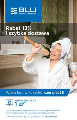 Blu Salony Łazienek - gazetka promocyjna Kod rabatowy od wtorku 09.06 do niedzieli 14.06