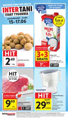 Intermarche - gazetka promocyjna Intertani start tygodnia od poniedziałku 15.06 do środy 17.06