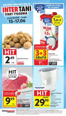 Intermarche - gazetka promocyjna Intertani start tygodnia od poniedziałku 15.06 do środy 17.06