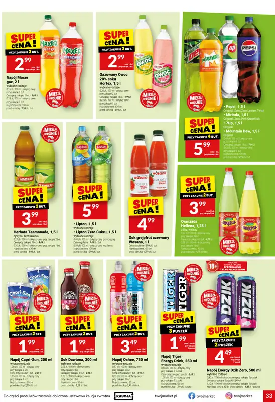 Twój Market - gazetka promocyjna Gazetka od środy 10.06 do wtorku 16.06 - strona 33