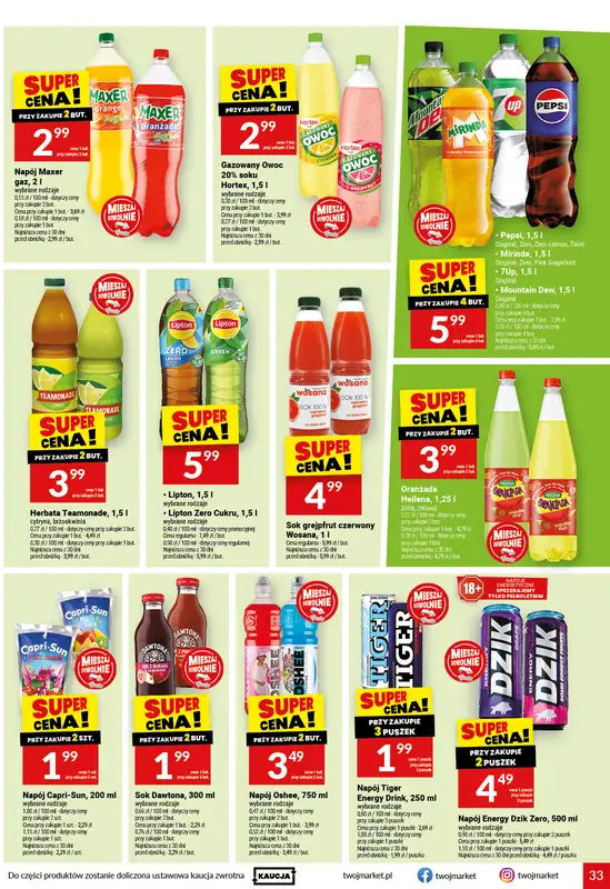 Twój Market - gazetka promocyjna Gazetka od środy 10.06 do wtorku 16.06 - strona 33