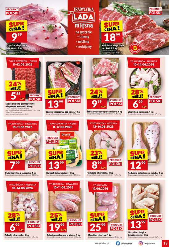 Twój Market - gazetka promocyjna Gazetka od środy 10.06 do wtorku 16.06 - strona 13