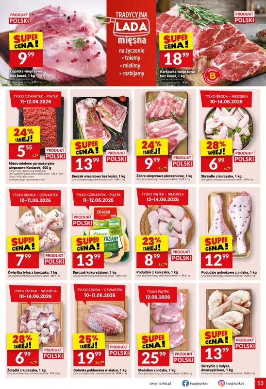 Twój Market - gazetka promocyjna Gazetka od środy 10.06 do wtorku 16.06 - strona 13