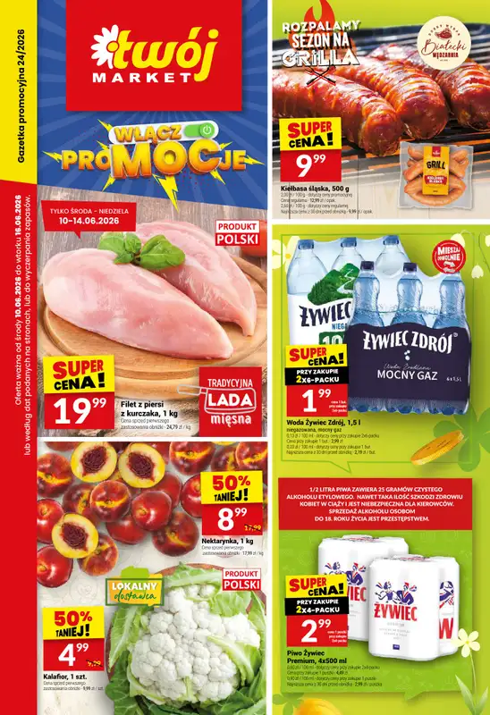 Twój Market - gazetka promocyjna Gazetka od środy 10.06 do wtorku 16.06