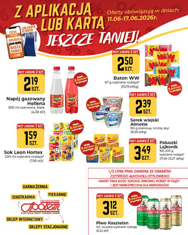 Społem Częstochowa - gazetka promocyjna Plakaty promocyjne od czwartku 11.06 do środy 17.06 - strona 2
