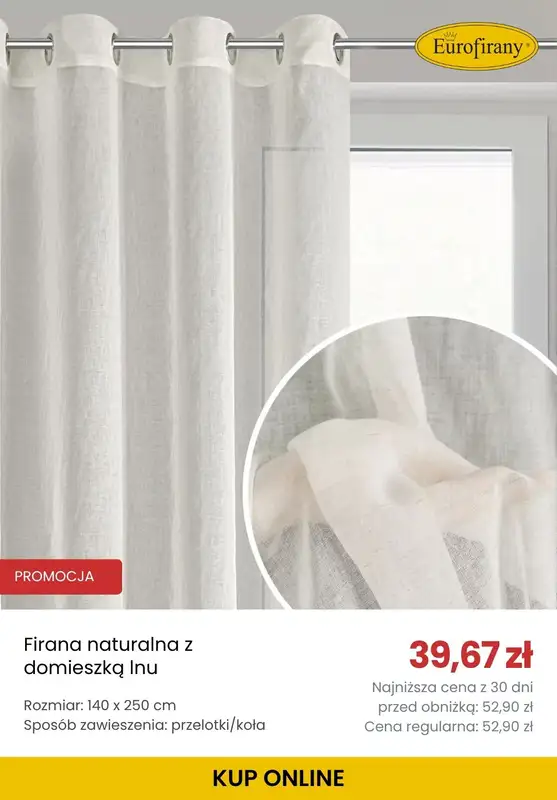 BEST SALE - gazetka promocyjna Eurofirany | Do -25% na firany od wtorku 09.06  - strona 8