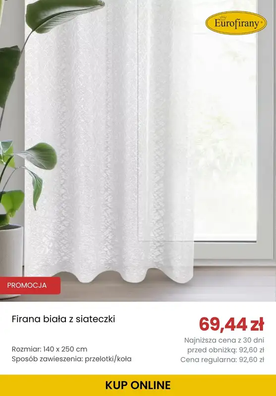 BEST SALE - gazetka promocyjna Eurofirany | Do -25% na firany od wtorku 09.06  - strona 7
