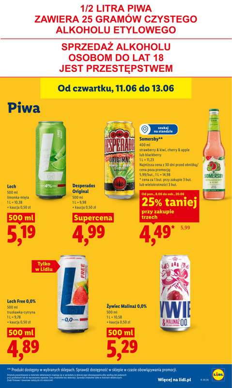 Lidl - gazetka promocyjna Oferta od czwartku od czwartku 11.06 do soboty 13.06 - strona 71