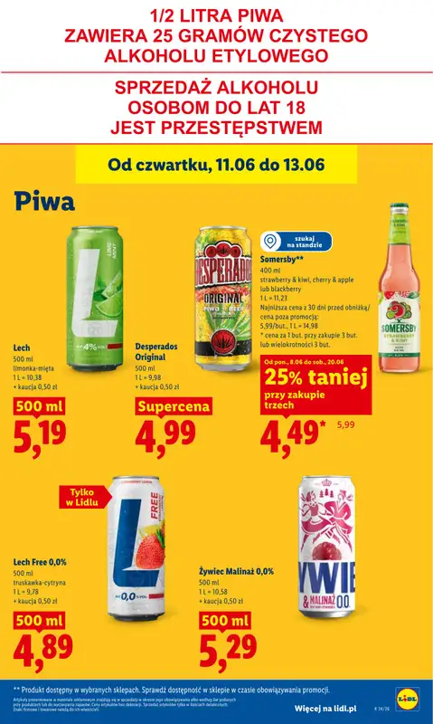 Lidl - gazetka promocyjna Oferta od czwartku od czwartku 11.06 do soboty 13.06 - strona 71
