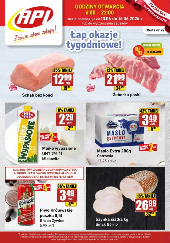 API Market - gazetka promocyjna Gazetka od środy 10.06 do wtorku 16.06