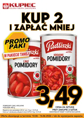 Kupiec - gazetka promocyjna Promopaki od środy 10.06 do wtorku 16.06