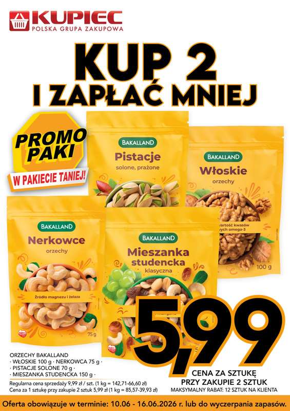 Kupiec - gazetka promocyjna Promopaki od środy 10.06 do wtorku 16.06 - strona 5