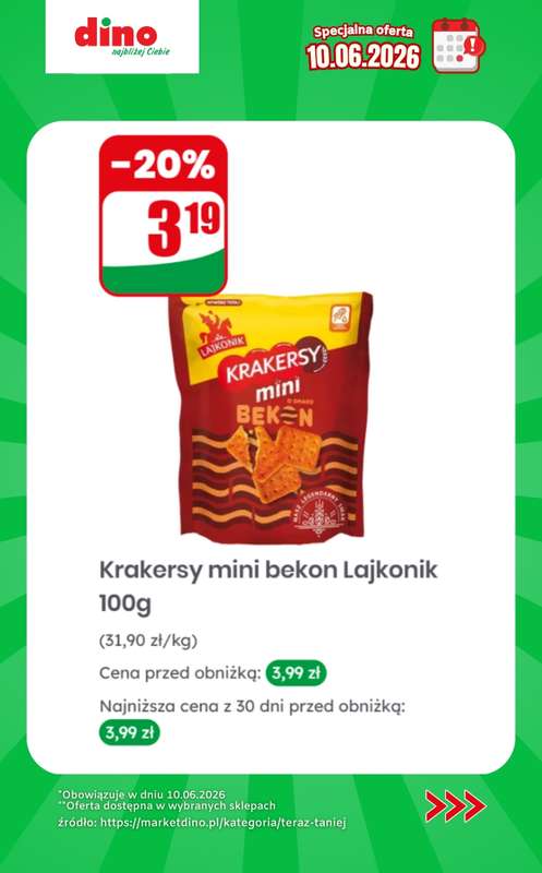 Dino - gazetka promocyjna Specjalna oferta na 10.06.2026 - promocje spoza gazetki od środy 10.06 do środy 10.06 - strona 4