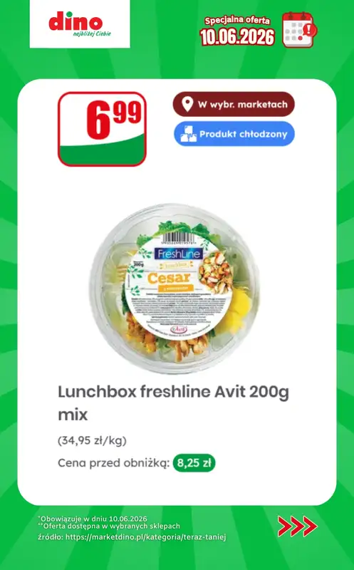 Dino - gazetka promocyjna Specjalna oferta na 10.06.2026 - promocje spoza gazetki od środy 10.06 do środy 10.06 - strona 7