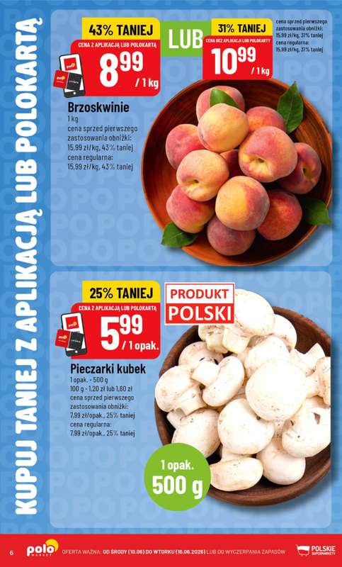 POLOmarket - gazetka promocyjna Kupuj taniej z POLOappką od środy 10.06 do wtorku 16.06 - strona 6
