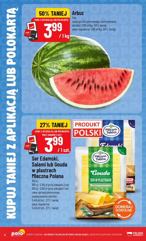 POLOmarket - gazetka promocyjna Kupuj taniej z POLOappką od środy 10.06 do wtorku 16.06 - strona 8