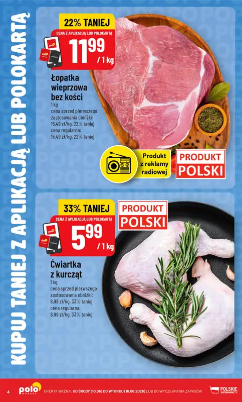 POLOmarket - gazetka promocyjna Kupuj taniej z POLOappką od środy 10.06 do wtorku 16.06 - strona 4
