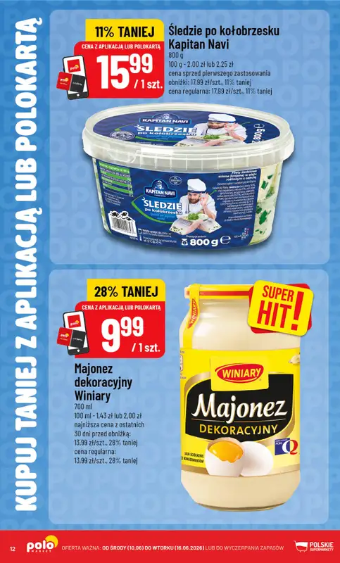 POLOmarket - gazetka promocyjna Kupuj taniej z POLOappką od środy 10.06 do wtorku 16.06 - strona 12