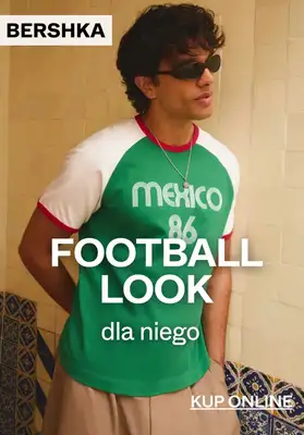 Bershka - gazetka promocyjna Football look dla niego od czwartku 11.06 do wtorku 23.06