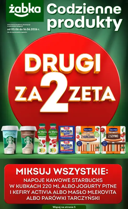 Żabka - gazetka promocyjna Gazetka Spożywcza od środy 03.06 do wtorku 16.06