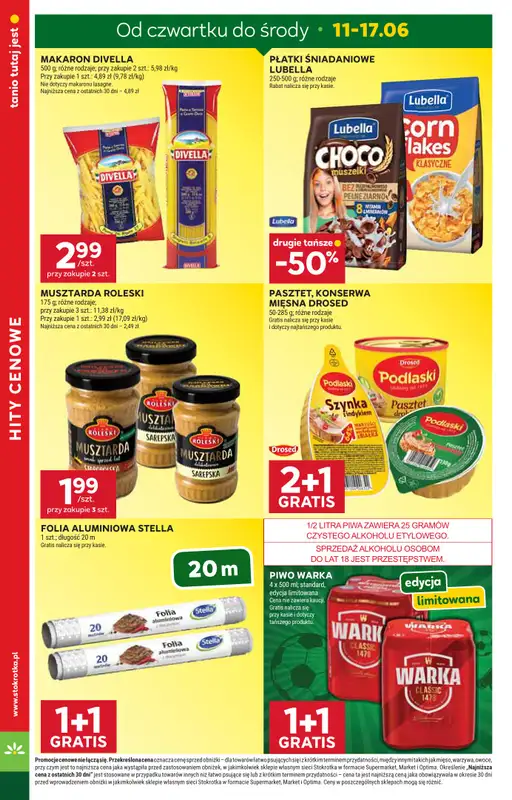 Stokrotka - gazetka promocyjna Gazetka Supermarket od czwartku 11.06 do środy 17.06 - strona 4