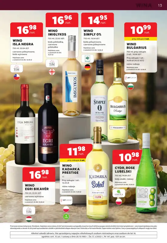 Stokrotka - gazetka promocyjna W dobrym smaku od czwartku 11.06 do środy 08.07 - strona 13