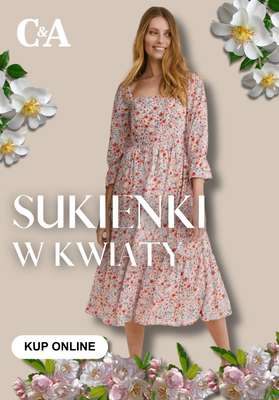 C&A - gazetka promocyjna Sukienki w kwiaty od środy 10.06 
