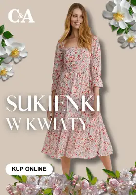 C&A - gazetka promocyjna Sukienki w kwiaty od środy 10.06 