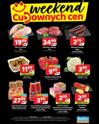 Delfin - gazetka promocyjna Weekend cudownych cen od czwartku 11.06 do niedzieli 14.06
