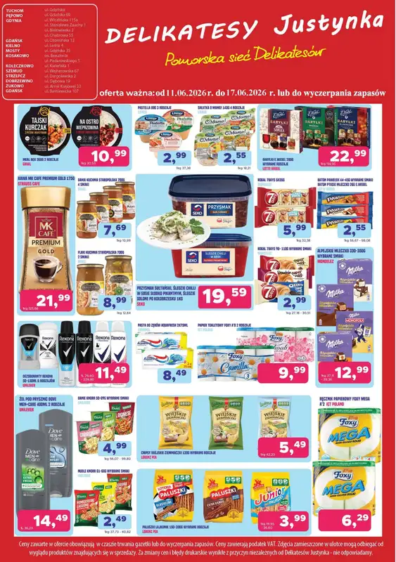 Delikatesy Justynka - gazetka promocyjna Gazetka od czwartku 11.06 do środy 17.06 - strona 3