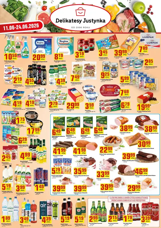 Delikatesy Justynka - gazetka promocyjna Gazetka od czwartku 11.06 do środy 24.06 - strona 2