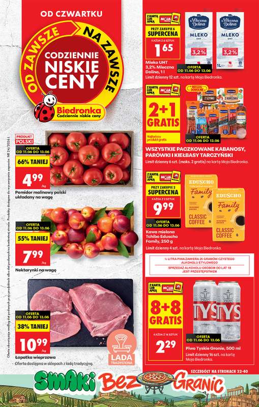 Biedronka - gazetka promocyjna Od czwartku, Z ladą tradycyjną od czwartku 11.06 do środy 17.06