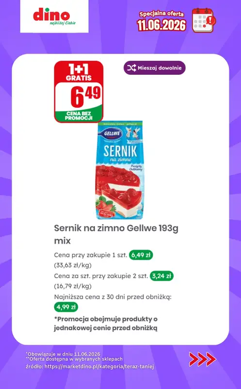 Dino - gazetka promocyjna Specjalna oferta na 11.06.2026 - promocje spoza gazetki od czwartku 11.06 do czwartku 11.06 - strona 7