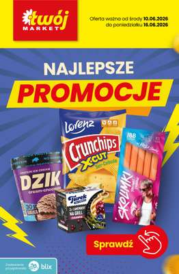 Twój Market - gazetka promocyjna Najlepsze promocje! od czwartku 11.06 do wtorku 16.06
