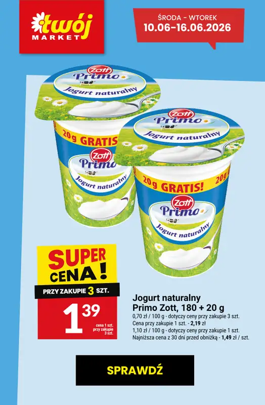 Twój Market - gazetka promocyjna Najlepsze promocje! od czwartku 11.06 do wtorku 16.06 - strona 8