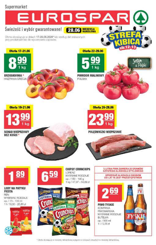 SPAR - gazetka promocyjna Gazetka Eurospar od środy 17.06 do niedzieli 28.06