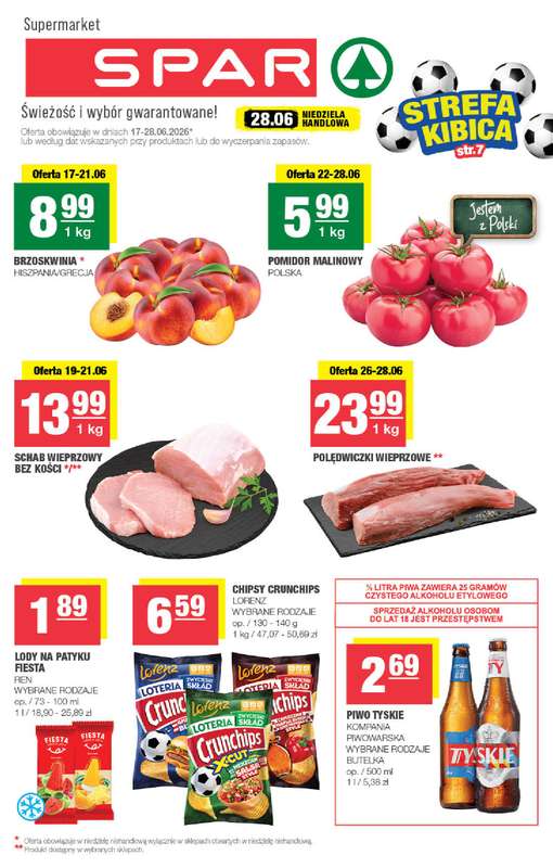 SPAR - gazetka promocyjna Gazetka Spar od środy 17.06 do niedzieli 28.06