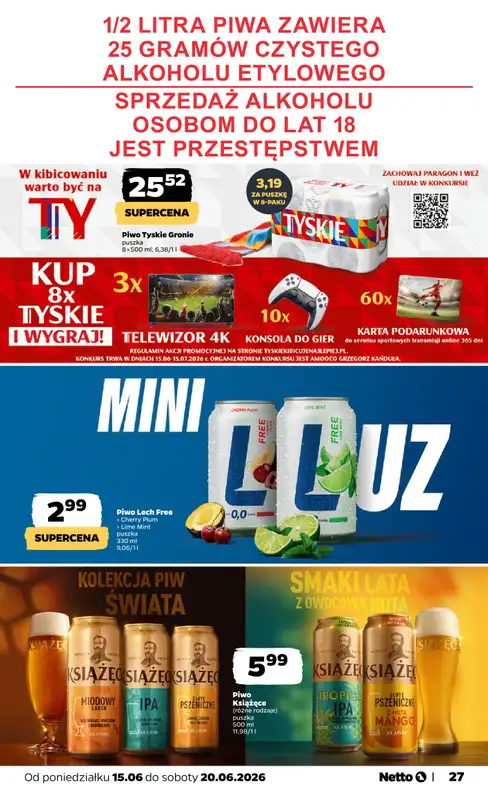 Netto - gazetka promocyjna Gazetka Spożywcza od poniedziałku 15.06 do soboty 20.06 - strona 27