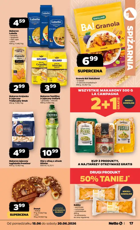 Netto - gazetka promocyjna Gazetka Spożywcza od poniedziałku 15.06 do soboty 20.06 - strona 17