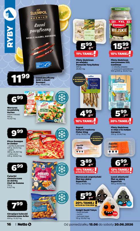 Netto - gazetka promocyjna Gazetka Spożywcza od poniedziałku 15.06 do soboty 20.06 - strona 16