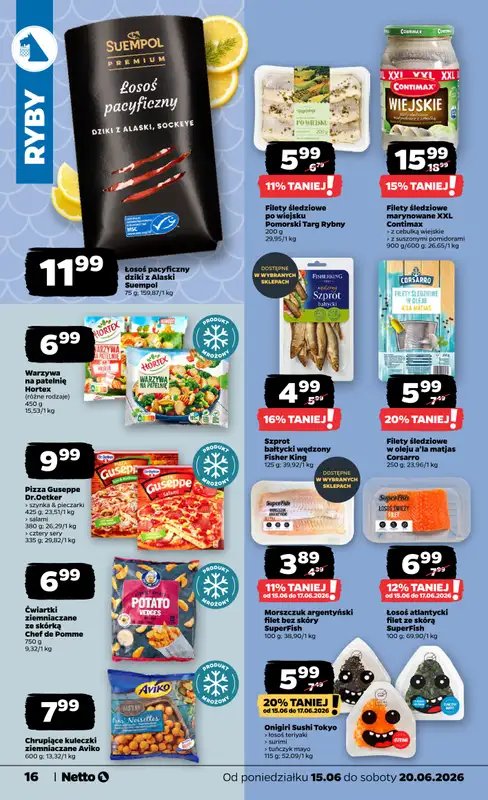 Netto - gazetka promocyjna Gazetka Spożywcza od poniedziałku 15.06 do soboty 20.06 - strona 16