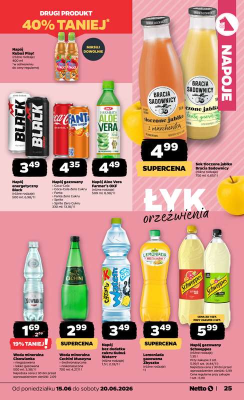 Netto - gazetka promocyjna Gazetka Spożywcza od poniedziałku 15.06 do soboty 20.06 - strona 25