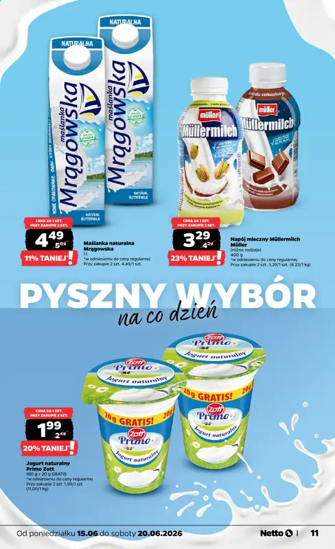 Netto - gazetka promocyjna Gazetka Spożywcza od poniedziałku 15.06 do soboty 20.06 - strona 11
