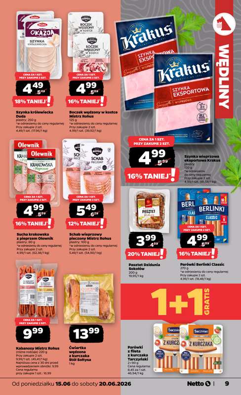 Netto - gazetka promocyjna Gazetka Spożywcza od poniedziałku 15.06 do soboty 20.06 - strona 9