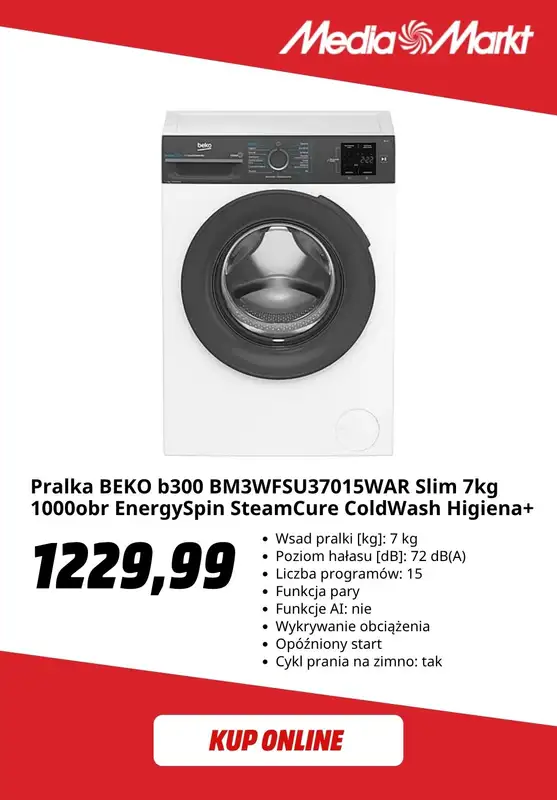 Media Markt - gazetka promocyjna -40% na drugi, tańszy produkt Beko w zestawie od czwartku 11.06 do wtorku 30.06 - strona 8