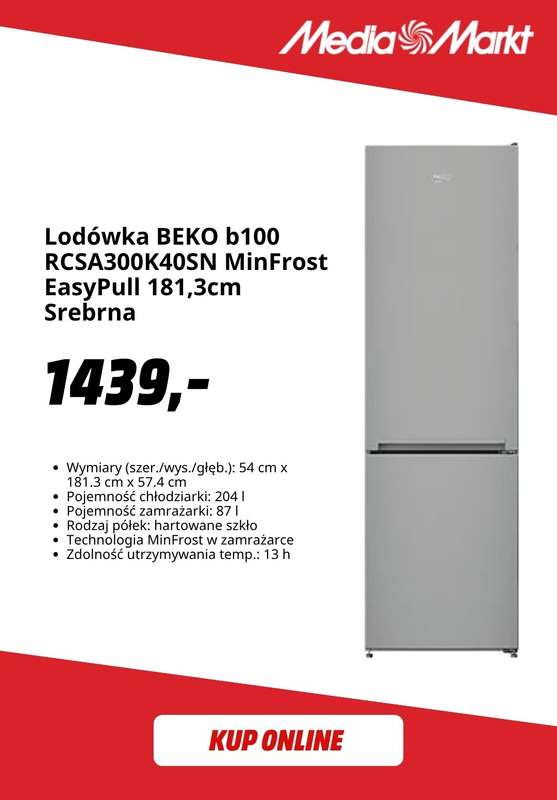 Media Markt - gazetka promocyjna -40% na drugi, tańszy produkt Beko w zestawie od czwartku 11.06 do wtorku 30.06 - strona 7