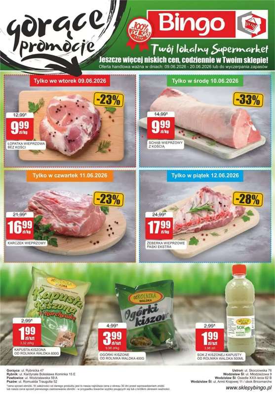 Bingo - gazetka promocyjna Gazetka od czwartku 11.06 do soboty 20.06